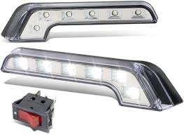 How universal projector kits work: Amazon Com Universal L Shape 6 Led Front Bumper Exterior Accent Light Grille Fog Light Lamp Bar Switch Clear Lens Automotive