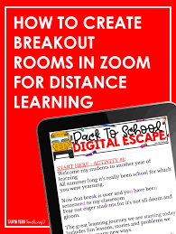 How To Create Zoom Breakout Rooms For Distance Learning In 2020 Distance Learning Elementary Technology Education And Literacy