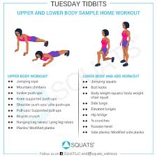 Use This Upper And Lower Body Home Workout Training Split Which Can Be Done At Home Without Any Fancy Equ At Home Workouts Upper Body Workout Body Weight Squat