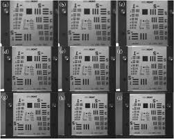 pictures of the resolution chart usaf 1951 using the