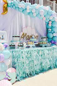 Additional mermaid birthday party supplies. Mermaid Birthday Party Kara S Party Ideas Mermaid Birthday Party Decorations Mermaid Theme Birthday Party Mermaid Birthday Party