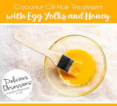 Some natural beauty proponents claim that applying egg yolks to the hair can stimulate hair growth. Coconut Oil Hair Treatment Delicious Obsessions