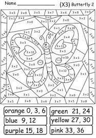 Multiplication drill sheets 3rd grade. Multiplication Colour Color By Code Butterflies By Ealee Tpt Kids Math Worksheets Multiplication Math Coloring Worksheets