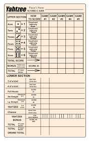 A game of yahtzee requires five dice and a score card. 10 Best Large Printable Yahtzee Score Sheets Printablee Com