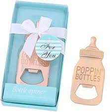 Amazon Com 24 Pcs Baby Shower Return Gifts For Guest Supplies Poppin Baby Bottle Shaped Bottle Opener Wedding Favor With Exquisite Packaging Party Souvenirs Gift Decorations By Weddparty Blue 24pcs Home Kitchen
