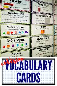 Math Vocabulary Cards 2 0 Envision Math First Grade Topics 1 16 Supplement In 2020 Envision Math Math Vocabulary Math Word Walls