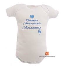 Body Neonato Con Frase Nascita Alessandro Body Neonato Nascita