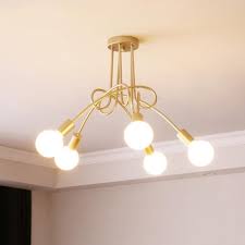 Faux plafond moderne design, el aouina, aryanah, tunisia. Plafonnier Luminaire 5 Spots Luminaire Design Moderne Eclairage Plafond Lampe Salon Cuisine Couloir Chambre E27 Or Achat Vente Plafonnier Cdiscount