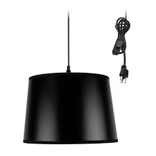 Maybe you would like to learn more about one of these? Black Swag Plug In Pendant With Shallow Drum Shade Overstock 18231438