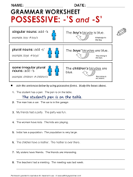 English Grammar Possessive S And S Www Allthingsgrammar Com Possessive S S Html English Grammar Learn English English Teaching Materials
