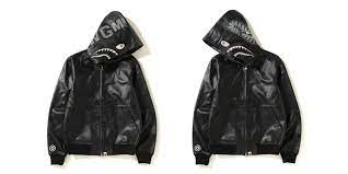 Bape Leather Shark Hoodie Hypebeast Rare Norm Shark Hoodie Bape Hypebeast
