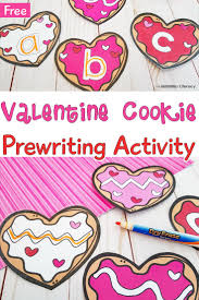 Lyrics for top songs by k'valentine. Free Printable Valentine S Day Cookie Pre Writing Activity For Pre K Kinder