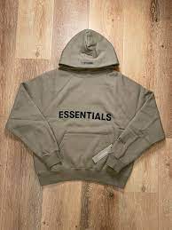 Fear Of God Fog Essentials Fw20 Olive Khaki Logo Hoodie Size Xxs Grailed