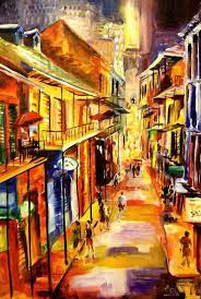 Bourbon Street Glitter By Diane Millsap Bourbon Street French Quarter Art Street Scenes