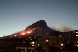 The cape town fire spread overnight due to strong winds. Update Cape Town Fire Spreads To Sea Point Area