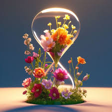 Цветочные часы, песочные часы у …» — картинка создана в Шедевруме