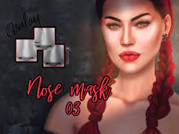 Original content for ts4, plus finds! Nose Mask 03 Overlay Toddler To Elder Custom Thumbnail Skin Detail Category For Males And Females 3 Swatches Overlay V Nose Mask Nose Highlight Nose Contouring