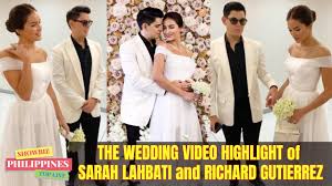 Richard feels happy for girlfriend sarah lahbati, who has settled her legal dispute with gma misgivings the gutierrezes, headed by dad eddie gutierrez and wife annabelle rama, star in the. Wedding Video Highlights Of Sarah Lahbati Richard Gutierrez Youtube
