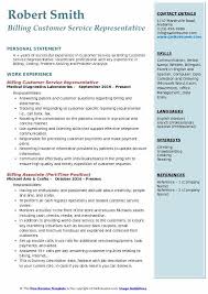 •meets production and quality requirements •provides excellent customer service Billing Customer Service Representative Resume Samples Qwikresume