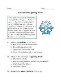 simple beginner main idea and supporting details worksheet supporting details printable worksheets main idea