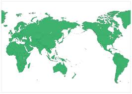 世界地図全域 平面地図 国境線あり 緑4 イラスト 世界地図 イラストマップ