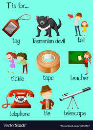 What do you want to be when you grow up? Many Words Begin With Letter T Royalty Free Vector Image