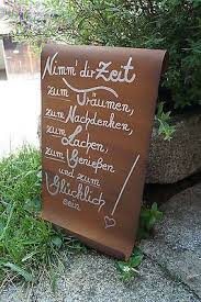 Edelrost Tafel Nimm Dir Zeit Spruch Garten Metall Rost Schild Geschenk Deko Ebay Spruche Garten Gartenspruche Bilder