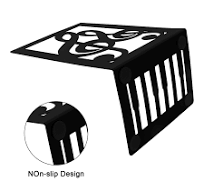 A Pair Black Fashion Creative Music Note Solid Metal Book Stand Bookends  For Kids Music Lover Home Office Decoration