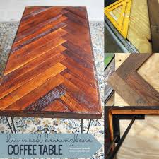 I used 1/4 inch thick plywood for. Remodelaholic Build A Reclaimed Wood Herringbone Coffee Table In 5 Easy Steps