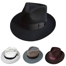 Faire un chapeau de pirate en feutrine. Chapeau En Laine Pour Hommes Feutre Classique Chapeau De Parrain Fedora Gangster Michael Jackson Pour Homme Chapeau De Nombreux Couleurs Aliexpress