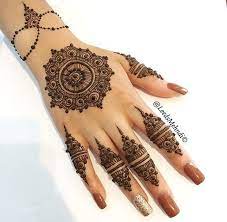 Mehndi designs will just not decorate your hands it will also make the hand stylish. Front Hand Easy Circle Mehndi Design Novocom Top