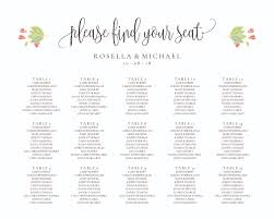 wedding seating chart sign digital file design scs 49