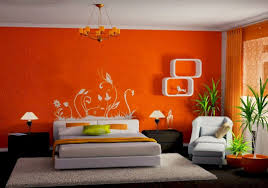 Brilliant 15 Modern Bedroom Wall Paint Decoration Which Will Make Your Sleep Comfortable Https Terace Bedroom Wall Colors Orange Bedroom Walls Bedroom Orange