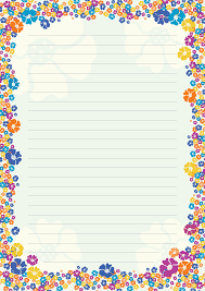 花の背景 壁紙イラスト カラフル 青 ノート風 coisas de papelaria papel de carta papel pautado