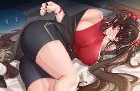 ass bike shorts brown hair cameltoe ctrlz77 genshin impact hu tao (genshin  impact) long hair red eyes shorts twintails | konachan.com - Konachan.com  Anime Wallpapers