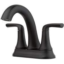 Pfister Ladera 4 In Centerset 2 Handle Bathroom Faucet In Matte Black Lf 048 Lrbb The Home Depot Bathroom Faucets Black Faucet Sink Faucets