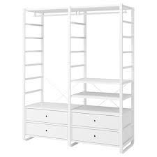 Nordkisa Open Wardrobe With Sliding Door Bamboo Width 47 1 4 Height 73 1 4 Find It Here Ikea Shelving Shelving Unit Closet Organizing Systems