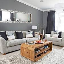 Chic Grey Living Room With Clean Lines Ideal Home Living Room Grey Grey Walls Living Room Living Room Color Schemes