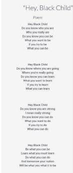 Hey Black Child By Countee Cullan Black History Month Quotes Black History Poems Black History Month Poems