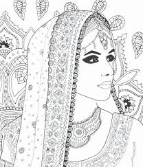 Indian Bride Coloring Page Coloring Pages Indian Art Paintings Coloring Books