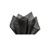 Pack Of 100, Solid Black Non-Woven Fiber Tissue Sheets 20" x 26" Reusable &  100% Polyester