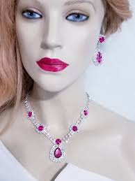 pink rhinestone necklace Black Friday Best Sellers