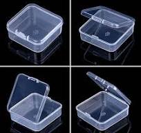 Small Transparent Plastic Storage Box Clear Square Multipurpose Display Case