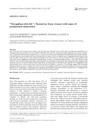 It's time to open up to your doctor. Pdf Struggling With Life Narratives From Women With Signs Of Postpartum Depression