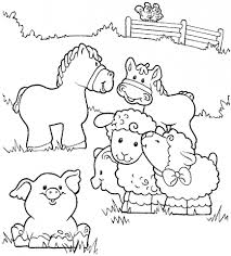 Baby farm animal cute little baby giraffe toy coloring page. Farm Animal Coloring Pages For Kids Novocom Top