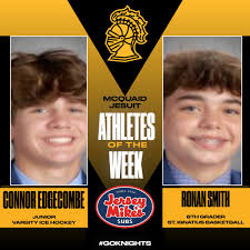 Congrats to our @jerseymikes HS and MS Athletes of the Week for the last 2  weeks. Connor Edgecombe had the game tying and winning goals against OP  while Ronan Smith is a