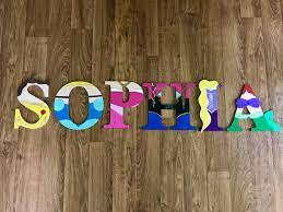 Disney Princess Custom Letters Belle Elsa Frozen Jasmine Ariel Tinkerbell Cinderella S Disney Letters Disney Princess Letter Disney Characters Letters