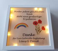 Beleuchteter Rahmen Danke Erzieherin Nach Wunsch Teacher Gifts Gifts Kindergarten