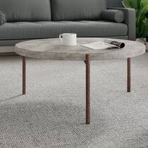 The concrete table top is quite large so that it can be used for a variety of purposes. Modern Contemporary Cement Concrete Coffee Tables Allmodern