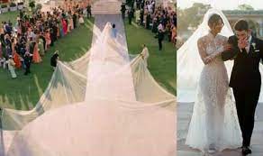 In the video, which is of the christian ceremony that was officiated by jonas's dad, paul kevin sr., chopra wears her custom ralph lauren wedding gown as she is accompanied. Priyanka Chopra And Nick Jonas Wedding Dress Off 60 Medpharmres Com